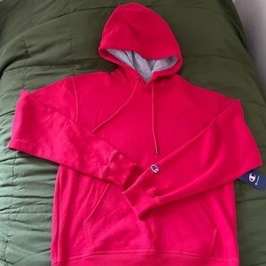 Champion hoodies, unisex, red, M, cotton